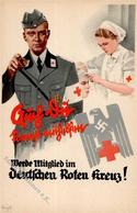 Rotes Kreuz WK II Soldat Krankenschwester  Künstlerkarte I- - Red Cross