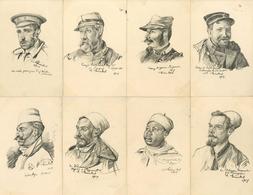 WK I Lot Mit 16 Soldaten-Portraits Künstler-Karten RS Stempel K.D. Feldpostexped. D. Ober-Kommandos Der 7. Armee Und Stp - Weltkrieg 1914-18