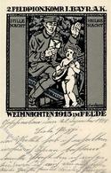 Regiment 2. Feldpion Komp. I. Bayr. A. K. Weihnacht Im Felde 1915 I-II - Reggimenti