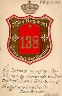 Regiment Bitche (57230) Frankreich Nr. 138 Inf. Regt. Garnison Prägedruck I-II (fleckig) - Régiments