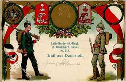 Regiment Darmstadt (6100) Nr. 115 Leib Garde Inf. Regt. 1. Grossherz. Hess.  Prägedruck II (fleckig) - Régiments