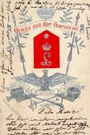 Regiment Darmstadt (6100) Nr. 115 Leib Garde Inf. Regt. 1. Grossherz. Hess. Garnison Prägedruck II (fleckig, Abgestoßen) - Regimente