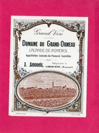 Etiquette Vin, Domaine Du Grand-Ormeau, Lalande-de-Pomerol - Verzamelingen, Voorwerpen En Reeksen