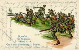 Regiment Hirschberg Im Riesengebirge Jäger Batl. Von Neumann 1. Schles. Nr. 5 1916 I-II (fleckig) - Regimente