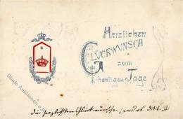 Regiment Karlsruhe (7500) Prägedruck 1907 II (fleckig) - Regimente