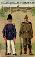 Regiment Karlsruhe Nr. 109 1. Bad. Leib Grenadier Regt.    1913 II (fleckig, Einriss) - Regimente