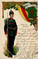 Regiment Konstanz (7750) Nr. 114 Kaiser Friedrich III. 6. Bad. Inf. Regt. I-II (fleckig) - Régiments