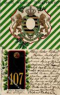 Regiment Leipzig (O7000) Nr. 107 Prinz Johann Inf. Regt. Prägedruck I-II - Regimenten