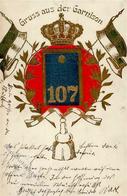 Regiment Leipzig (O7000) Nr. 107 Prinz Johann Inf. Regt. Prägedruck I-II (fleckig) - Régiments