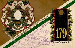 Regiment Leisnig (O7320) Nr. 179 Infanterie Regt. Prägedruck I-II (fleckig) - Regimente