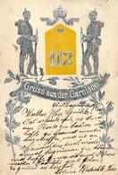 Regiment Mulhouse (68100) Frankreich Nr. 112 4. Bad. Inf. Regt. Prinz Wilhelm Garnison Prägedruck II (Eckbug, Fleckig) - Regimente