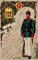 Regiment Mulhouse (68100) Frankreich Nr. 112 4. Bad. Inf. Regt. Prinz Wilhelm Prägedruck I-II - Regiments