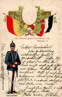 Regiment Mulhouse (68100) Frankreich Nr. 112 4. Bad. Inf. Regt. Prinz Wilhelm Prägedruck I-II - Regiments