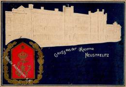 Regiment Neustrelitz (O2080) Kaserne Prägedruck 1910 II (fleckig) - Régiments