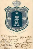 Regiment Nr. 117 Infanterie Leib Regt. Großherzogin Garnison Prägedruck I-II - Régiments