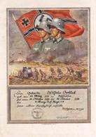 Regiment Nr. 119 9. Komp. Inf. Regt. Urkunde Diensterfüllung WK II II (kleiner Einriss, Fleckig) - Régiments