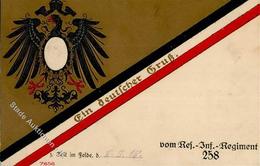 Regiment Nr. 258 Infanterie Regt. Prägedruck I-II - Regimenten