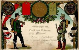 Regiment Potsdam (O1510) Garde Jäger Batallion Prägedruck 1915 I-II (fleckig) - Regimente