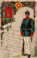 Regiment Rastatt (7550) Nr. 111 Infanterie Regt. Prägedruck II (fleckig, Marke Entfernt) - Regimente