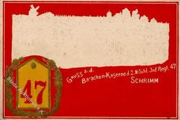 Regiment Schimm (O2400) Nr. 47 Inf. Regt. Prägedruck I-II (fleckig) - Regimente