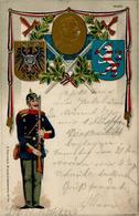 Regiment Worms (6520) Nr. 118 4. Grossherz. Hess. Infanterie Rgmt. Prägedruck I-II - Régiments