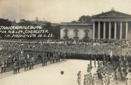 Weimarer Republik München (8000) Trauerkundgebung Alb. Leo Schlageter Foto AK I-II - History