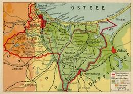 NS-LANDKARTE WK II - DANZIGS KAMPF Nr. 7 - Die Freie Stadt Danzig I - Weltkrieg 1939-45