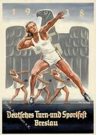 Propaganda WK II Breslaus Deutsches Turn U. Sportfest Künstler-Karte I-II - Oorlog 1939-45