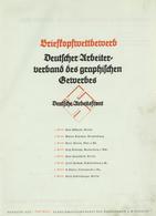 Propaganda WK II Briefkopfwettbewerb Deutscher Arbeiterverband Des Graphischen Gewebes Die 8 Erstplazierten I-II - Guerra 1939-45