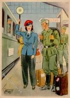Propaganda WK II Frauen Schaffen Für Euch Die Aufsichtsbeamtin Sign. Gagelmann Künstlerkarte I- Femmes - War 1939-45