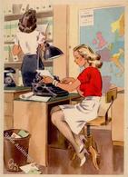 Propaganda WK II Frauen Schaffen Für Euch Die Stenotypistin  Sign. Gagelmann Künstlerkarte I- Femmes - War 1939-45