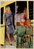 Propaganda WK II Frauen Schaffen Für Euch Die Straßenbahnschaffnerin Sign. Gagelmann Künstlerkarte I- Femmes - Weltkrieg 1939-45