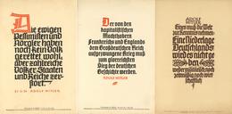 Propaganda WK II Lot Mit 14 Stück Wochenspruch Der NSDAP 1940/41 Plakat Ca. 24 X 35 Cm II (teils Kleine Einrisse) - Guerre 1939-45