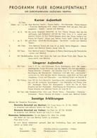 Propaganda WK II Programm Für Romaufenthalt Der Durchfahrenden Deutschen Truppen RS Stadtplan Rom II - Guerre 1939-45