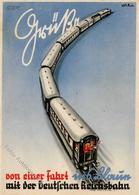 Propaganda WK II Reichsbahn Fahrt Ins Blaue Künstlerkarte I-II - Guerra 1939-45