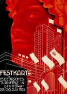 Propaganda WK II Stuttgart (7000) Deutsches Turn Fest Künstler-Karte I-II - Weltkrieg 1939-45