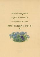 Propaganda WK II Zum Muttertag 3-fach Faltblatt Ca. 20 X 28,5 Cm Hrsg. Hauptkulturamt Der NSDAP Mit Aquarellen Von E. Ba - Guerre 1939-45