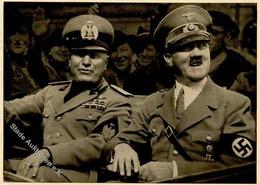 Hitler Mussolini WK II  Foto AK I-II - Guerre 1939-45