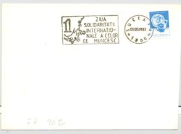 INTERNATIONAL WORKER'S DAY, SPECIAL POSTMARK ON COVER, POTTERY STAMP, 1983, ROMANIA - Cartas & Documentos