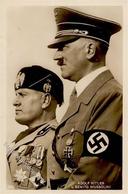 Hitler WK II Mussolini Foto AK I-II - Guerre 1939-45