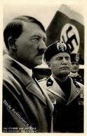 Hitler WK II Mussolini PH M 4 Foto AK I-II - Guerre 1939-45