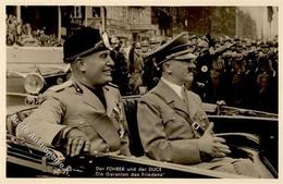 Hitler WK II Mussolini PH M M7 Foto AK I-II - War 1939-45