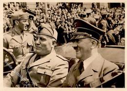 Hitler WK II Mussolini PH M3 Foto AK I-II - Weltkrieg 1939-45