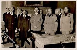 Hitler WK II Mussolini Viermächte Konferenz PH S4 Foto AK I-II - War 1939-45
