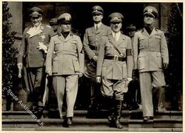 Hitler WK II Mussolini, Göring, Heß U. Ciano Foto AK I-II - Guerre 1939-45