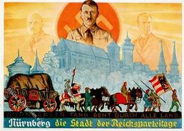 Reichsparteitag WK II Hitler Streich, J. Sign. Goetschl, Gustav Künstlerkarte I-II - Oorlog 1939-45