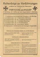 Reichsparteitag WK II Nürnberg (8500) 1934 Programm Der Vorführungen Anläßlich Der Teilnahme Der Wehrmacht II (Falz) - War 1939-45