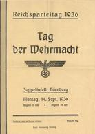 Reichsparteitag WK II Nürnberg (8500) 1936 Programm Tag Der Wehrmacht II (Falz) - Guerre 1939-45