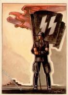 SS WK II Tag Der Deutschen Polizei Künstler-Karte I-II - Weltkrieg 1939-45