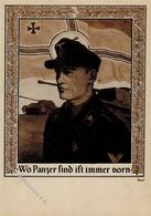MILITÄR WK II - PANZER - Wp Panzer Sind Ist Immer Vorn! TOTENKOPF Sign. Künstlerkarte I Réservoir - War 1939-45